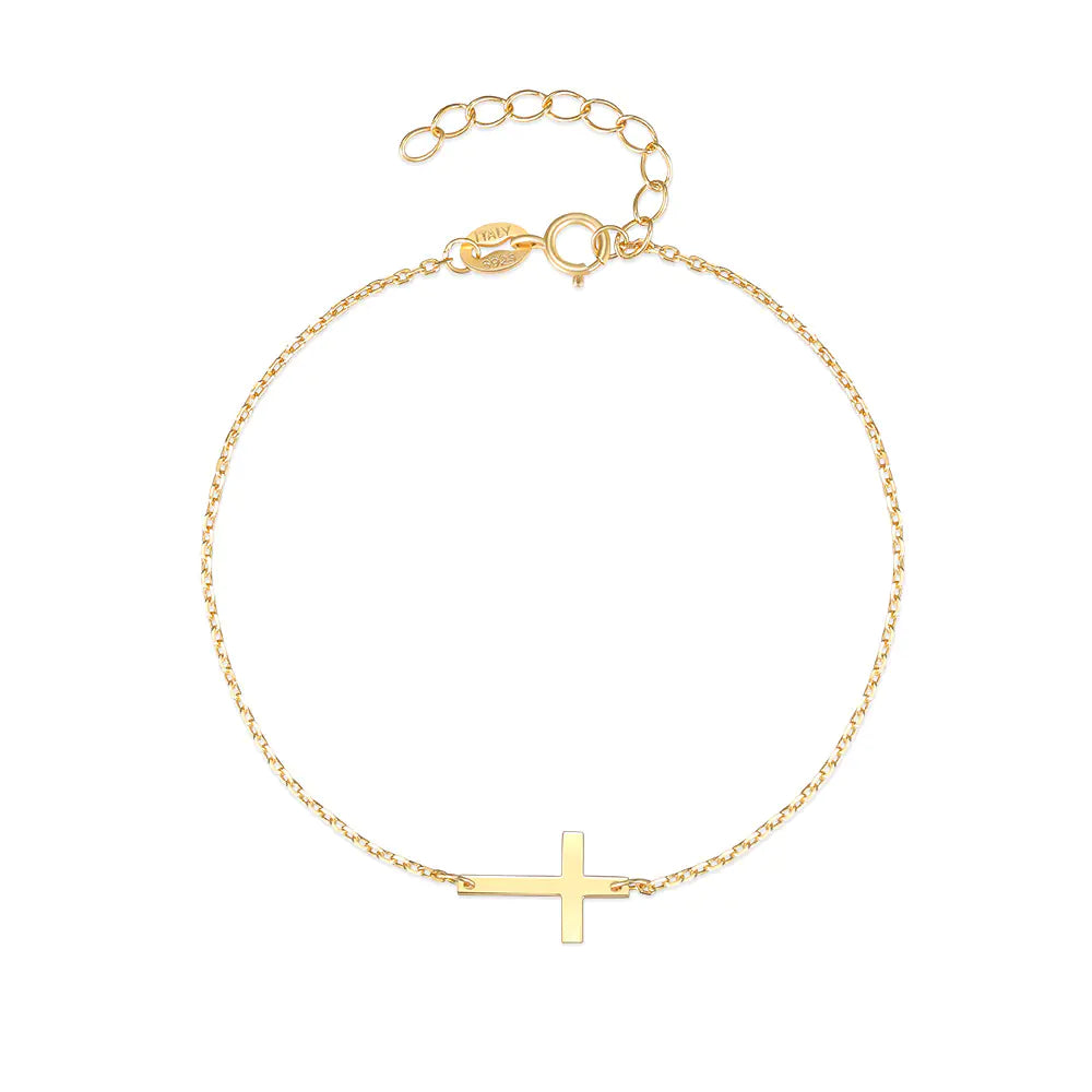 S925 Sterling Silver Creative Cross Bracelet for Women
